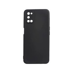 Capa de Silicone com Moldura de Câmera para Oppo A52/A72/A92 Preto Capa de Silicone com Moldura de Câmera para Oppo A52/A72/A92 Preto
